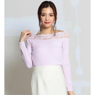 ロイヤルパーティー(ROYAL PARTY)のROYAL PARTY 美品 スカラレース長袖TOPS(カットソー(長袖/七分))