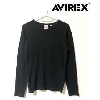 アヴィレックス(AVIREX)のAVIREX/アヴィレックス　Vネック 長袖 Tシャツ 無地　ユニセックス(Tシャツ/カットソー(七分/長袖))