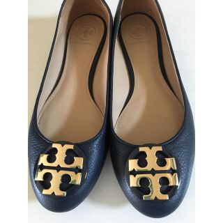 トリーバーチ(Tory Burch)のトリーバーチ　シューズ　ネイビー　6 1/2  23cm(バレエシューズ)