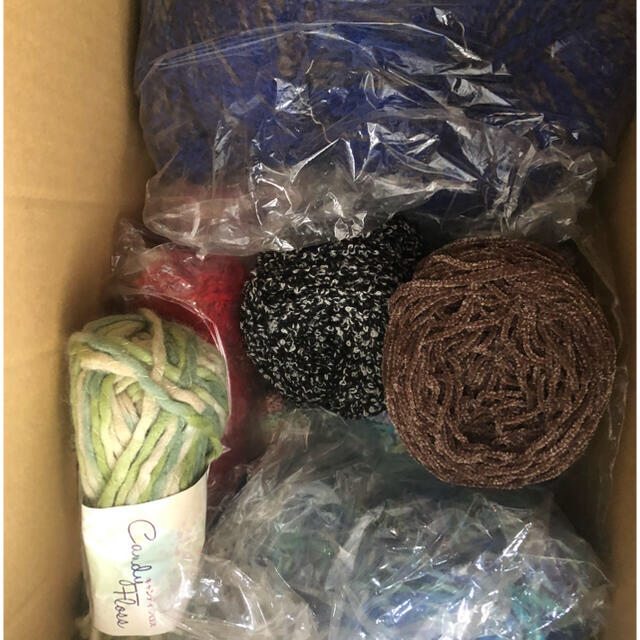 手染め糸　素材糸　引き揃え糸たっぷり100サイズ ハンドメイドの素材/材料(生地/糸)の商品写真