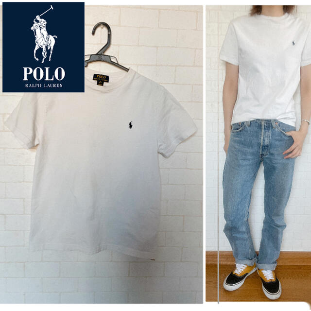 POLO RALPH LAUREN(ポロラルフローレン)のポロ　ラルフローレン　白Ｔシャツ レディースのトップス(Tシャツ(半袖/袖なし))の商品写真