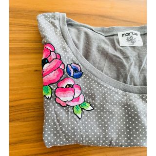 ミナペルホネン(mina perhonen)のmarble SUD  刺繍柄トップス。。(Tシャツ(半袖/袖なし))