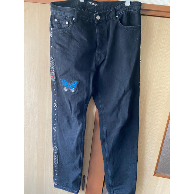 STUGAZI Butterfly Rhinestone Denim Mサイズ メンズのパンツ(デニム/ジーンズ)の商品写真