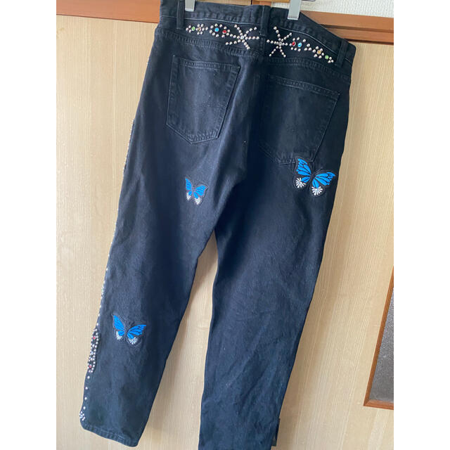 STUGAZI Butterfly Rhinestone Denim Mサイズ メンズのパンツ(デニム/ジーンズ)の商品写真