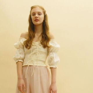 ハニーミーハニー(Honey mi Honey)のHONEY MI HONEY cotton puffsleeve blouse(シャツ/ブラウス(半袖/袖なし))