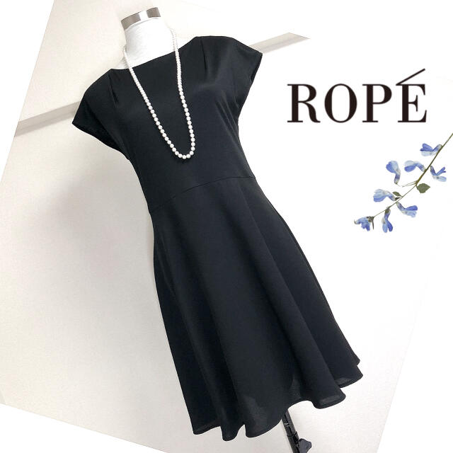 ROPE'ロペ（36）シンプル黒の上品ワンピース美品