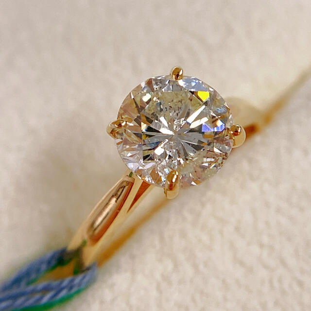 k18 天然ダイヤモンドリング レディースのアクセサリー(リング(指輪))の商品写真