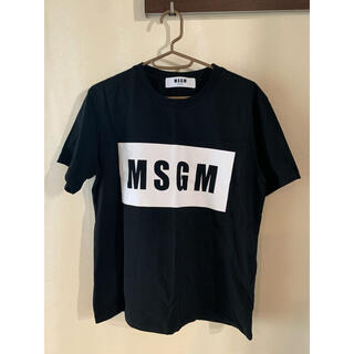 エムエスジイエム(MSGM)のMSGM Tシャツ ボックスロゴ　ブラック(Tシャツ(半袖/袖なし))