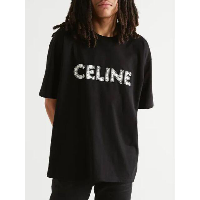 celine - CELINE セリーヌ スタッズ付き ロゴ ルーズ Tシャツ XLサイズ ...