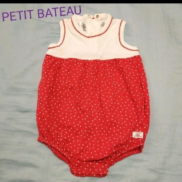 PETIT BATEAU(プチバトー)のn様専用  PETIT BATEAU 12m 74cm ロンパース 水玉 キッズ/ベビー/マタニティのベビー服(~85cm)(ロンパース)の商品写真