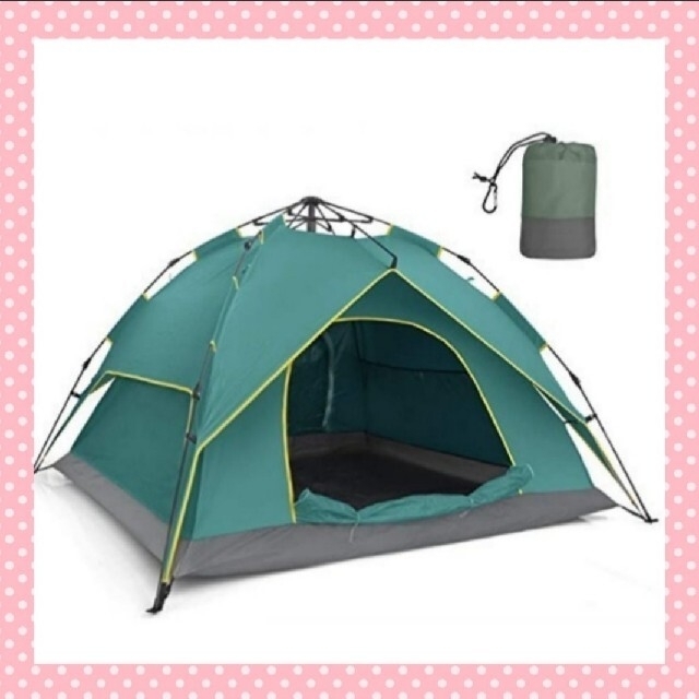 テント ワンタッチテント キャンプテント 3－4人用 設営簡単 防災用 キャンプ