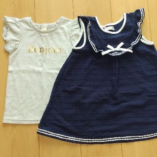 キムラタン(キムラタン)の子ども服　まとめ売り　ワンピース　Tシャツ　100(ワンピース)