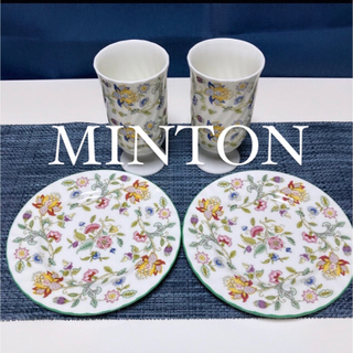 ミントン(MINTON)の MINTON  ミントン  ゴブレット×2点　ケーキ皿×2点　　合計4点(食器)