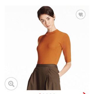 ユニクロ(UNIQLO)のリブハイネックtシャツ(Tシャツ(長袖/七分))