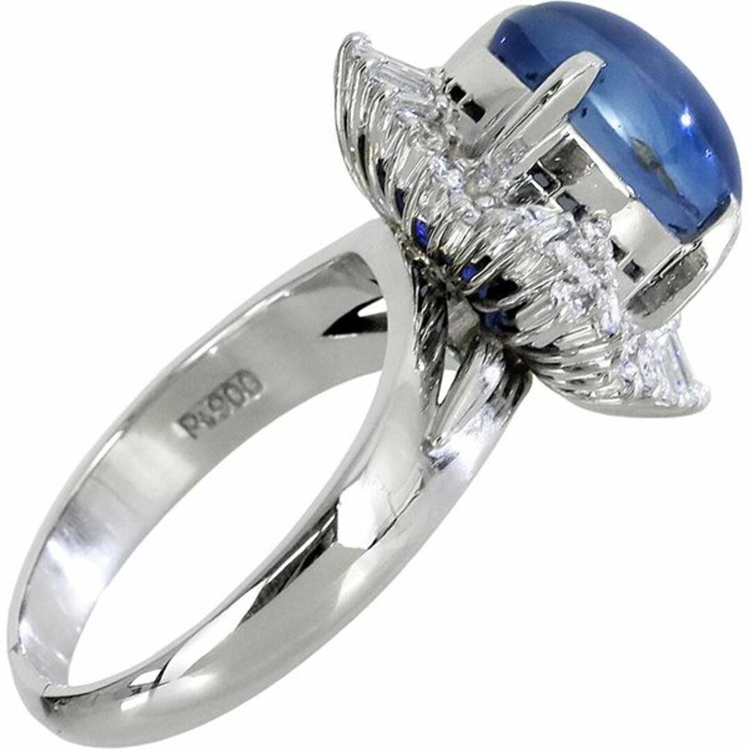 スターサファイア リング レディース ダイヤモンド プラチナ 指輪 h-e403 レディースのアクセサリー(リング(指輪))の商品写真