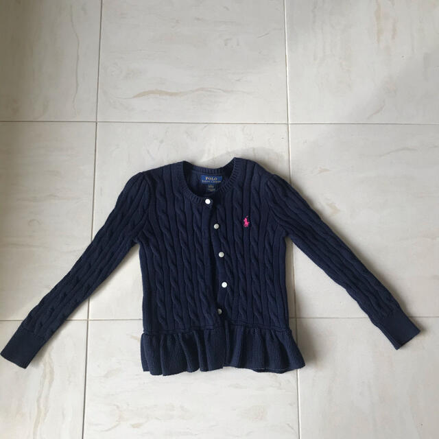 POLO RALPH LAUREN(ポロラルフローレン)のラルフローレン　カーディガン　120センチ　紺 キッズ/ベビー/マタニティのキッズ服女の子用(90cm~)(カーディガン)の商品写真