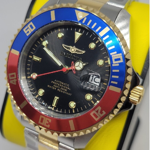 Invicta 47mm プロダイバー オート ペプシっぽいw 王道コンビブレス