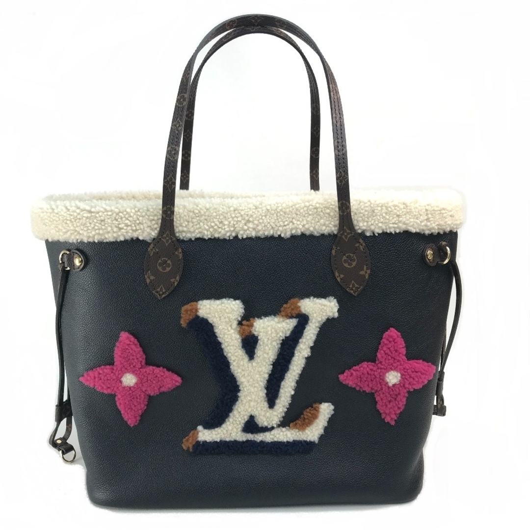 ルイヴィトン LOUIS VUITTON ネヴァーフルMM M56960 シアリング モノグラムフラワー LVイニシャル カバン ショルダーバッグ  トートバッグ グレインレザー ブラック×オフホワイト 新品同様 | フリマアプリ ラクマ