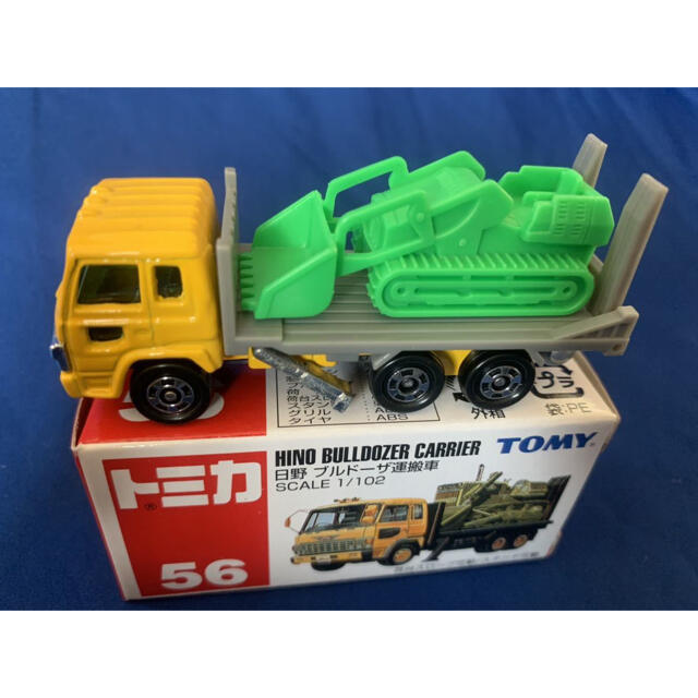 TOMMY - トミカ 青TOMY□56 日野 ブルドーザ運搬車 の通販 by TOMMY - トミカ 青TOMY□56 日野 ブルドーザ運搬車 の通販 by