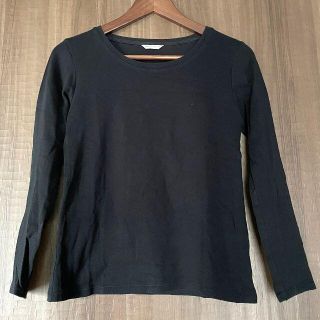 ユニクロ(UNIQLO)のUNIQLO(ユニクロ)長袖Tシャツ☆ロンT 黒 ブラックM(Tシャツ(長袖/七分))