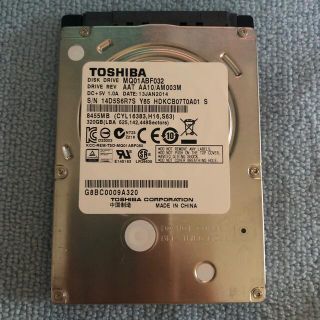 トウシバ(東芝)のToshiba 2.5インチ 7mm HDD 320GB(PCパーツ)