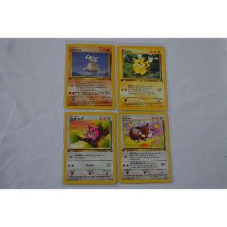 ポケモンカード　英語版　1st ED 4枚セット　Pikachu Eevee他(シングルカード)