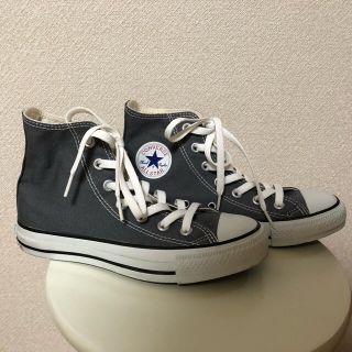 コンバース(CONVERSE)のコンバース　ハイカットスニーカー　グレー　22.5size(スニーカー)