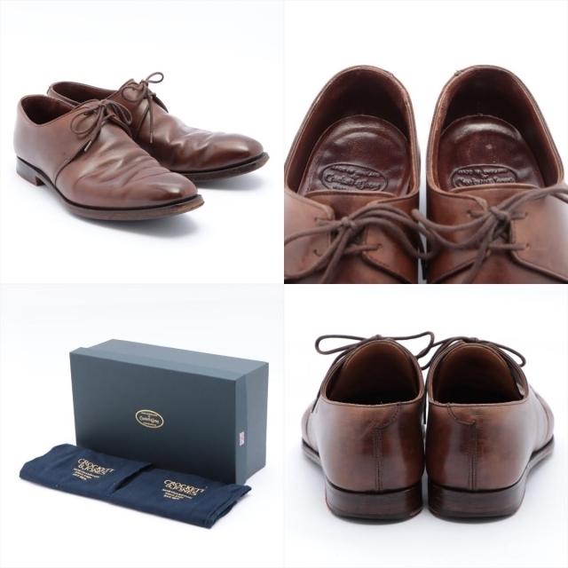 Crockett&Jones(クロケットアンドジョーンズ)のクロケット＆ジョーンズ  レザー  ブラウン メンズ ドレスシューズ レディースの靴/シューズ(その他)の商品写真