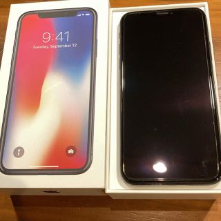 アイフォーン(iPhone)の【美品】Apple iPhoneX 64GB (スマートフォン本体)