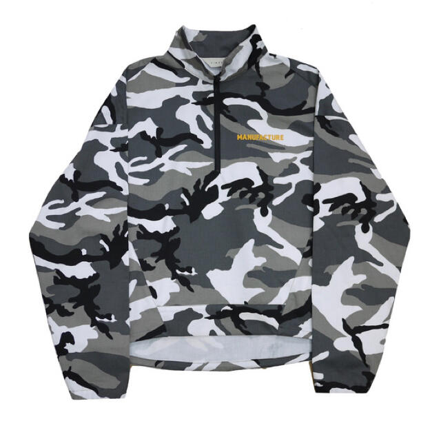 JieDa CAMO HALF ZIP L/S SHIRT BLACK 163cm身幅