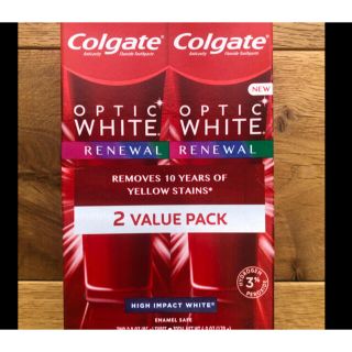 クレスト(Crest)の2本 歯磨き粉 Colgate Optic White Renewal (歯磨き粉)