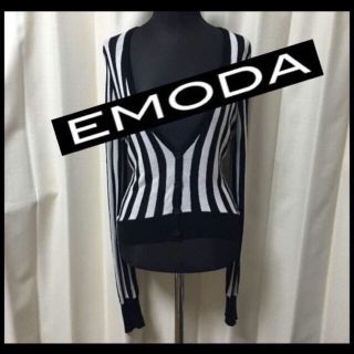 エモダ(EMODA)のEMODAストライプカーディガン$エモダ(カーディガン)