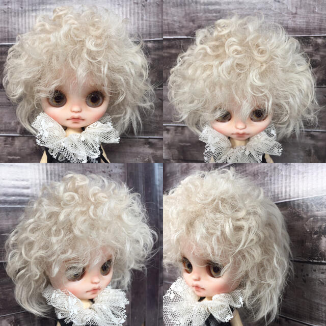 blythe _w-193桜ピンク三つ編み✨チベットラムフルスキンウィッグ