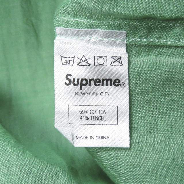 Supreme(シュプリーム)のSupreme シュプリーム 13SS cruise shirt コットンテンセル ショートスリーブBDシャツ S グリーン 半袖 ボタンダウン トップス【中古】【Supreme】 メンズのトップス(シャツ)の商品写真