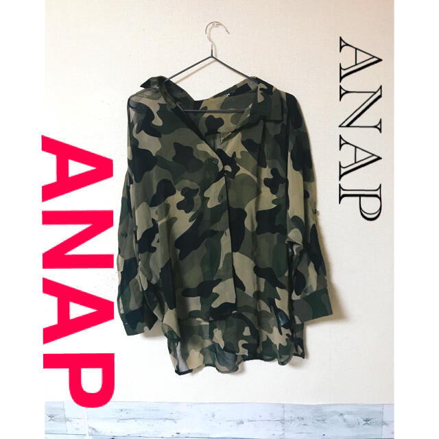 ANAP(アナップ)のANAP ♡シースルー迷彩柄シャツ レディースのトップス(シャツ/ブラウス(長袖/七分))の商品写真