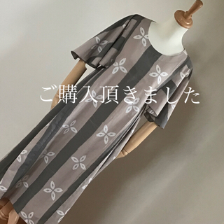浴衣　リメイク　ワンピース　ケープ袖(その他)