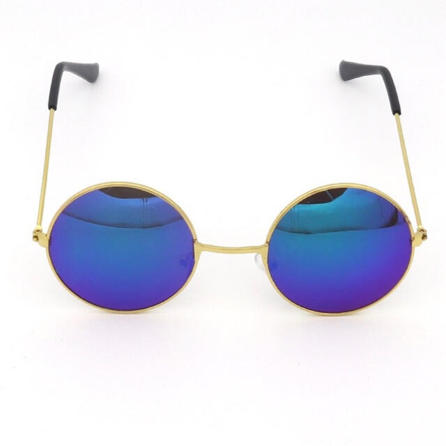 ラウンドメタル型 丸サングラス 丸メガネ だて  大人気 おしゃれ　金　ゴールド レディースのファッション小物(サングラス/メガネ)の商品写真