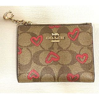 コーチ(COACH)の中古美品 正規品 コーチ COACH 二つ折り 財布 ハート シグネチャー(財布)