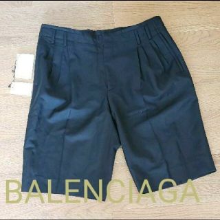 バレンシアガ(Balenciaga)のBALENCIAGAバレンシアガ ハーフパンツsize48ブラック(ショートパンツ)