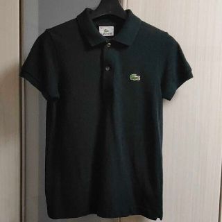 ラコステ(LACOSTE)のLACOSTE   ポロシャツ  黒  38(ポロシャツ)