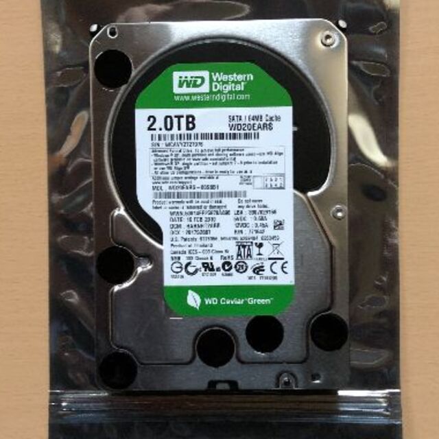 HDD 3.5-inch WESTERN DIGITA 2.0TB SATA② スマホ/家電/カメラのPC/タブレット(PCパーツ)の商品写真