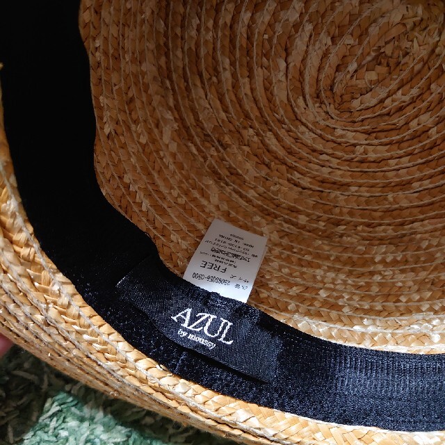 AZUL by moussy(アズールバイマウジー)のAZUL by moussy☆カンカン帽　フリーサイズ レディースの帽子(麦わら帽子/ストローハット)の商品写真
