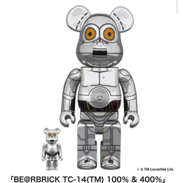 MEDICOM TOY(メディコムトイ)のBE@RBRICK TC-14 100% & 400% ハンドメイドのおもちゃ(フィギュア)の商品写真