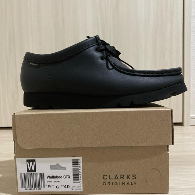 メンズClarks Wallabee GTX  ブラックレザー