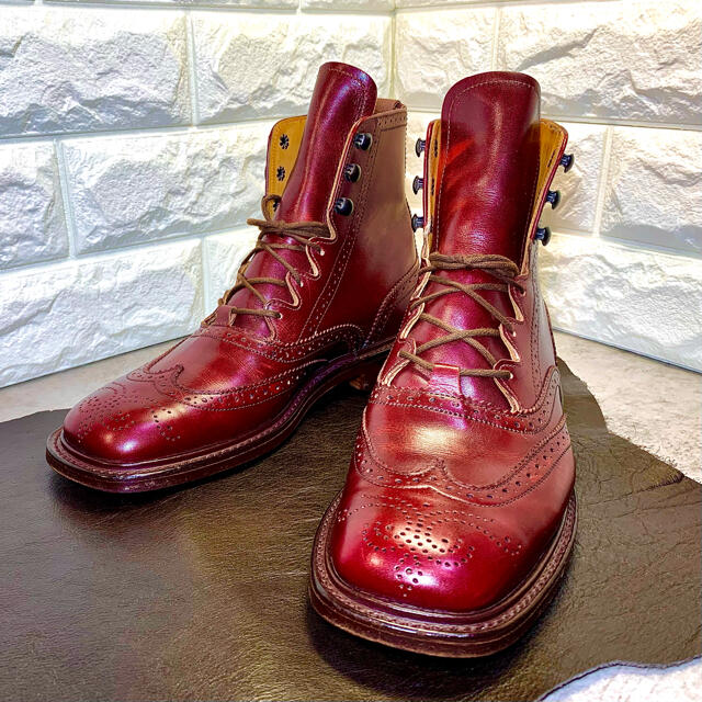 Tricker‘s トリッカーズ　UK6 ギリーブーツ　メダリオン　ワインレッド