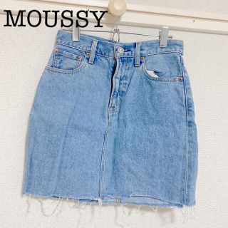 マウジー(moussy)のmoussy デニムミニスカート 美品‼︎着画あり‼︎即日配送(ミニスカート)