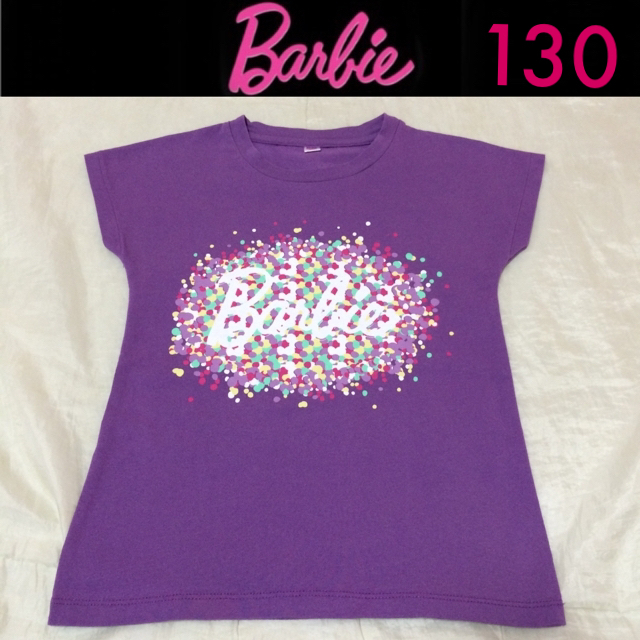 Barbie(バービー)の１回着☆海外Barbie半袖Tシャツ130バービーユニクロジーユーGAP キッズ/ベビー/マタニティのキッズ服女の子用(90cm~)(Tシャツ/カットソー)の商品写真