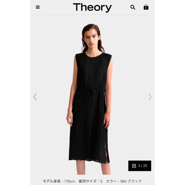 【美品】 セオリー Theory ワンピース ノースリーブ クルーネック S