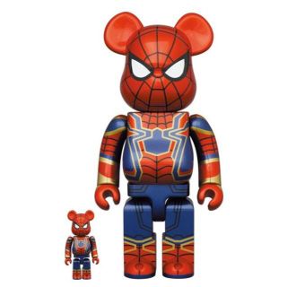 メディコムトイ(MEDICOM TOY)のBE@RBRICK IRON SPIDER 100％ & 400％ MARVEL(アニメ/ゲーム)