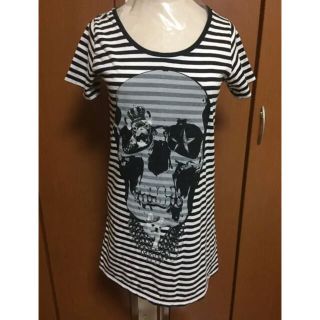 スナールエクストラ(Snarl extra)のスカル♪犬❤️スナールエクストラ♪Ｔシャツ♪ ロング丈 ゆったり(Tシャツ(半袖/袖なし))